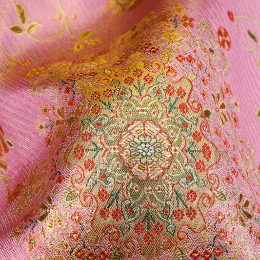 Aaradhya Kesari Floral Pure Silk Saree