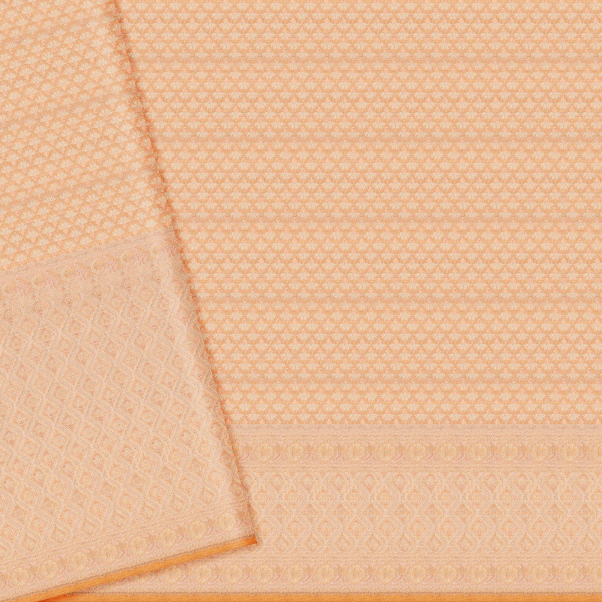 Madhurya Mayura Peach Pure Silk Saree