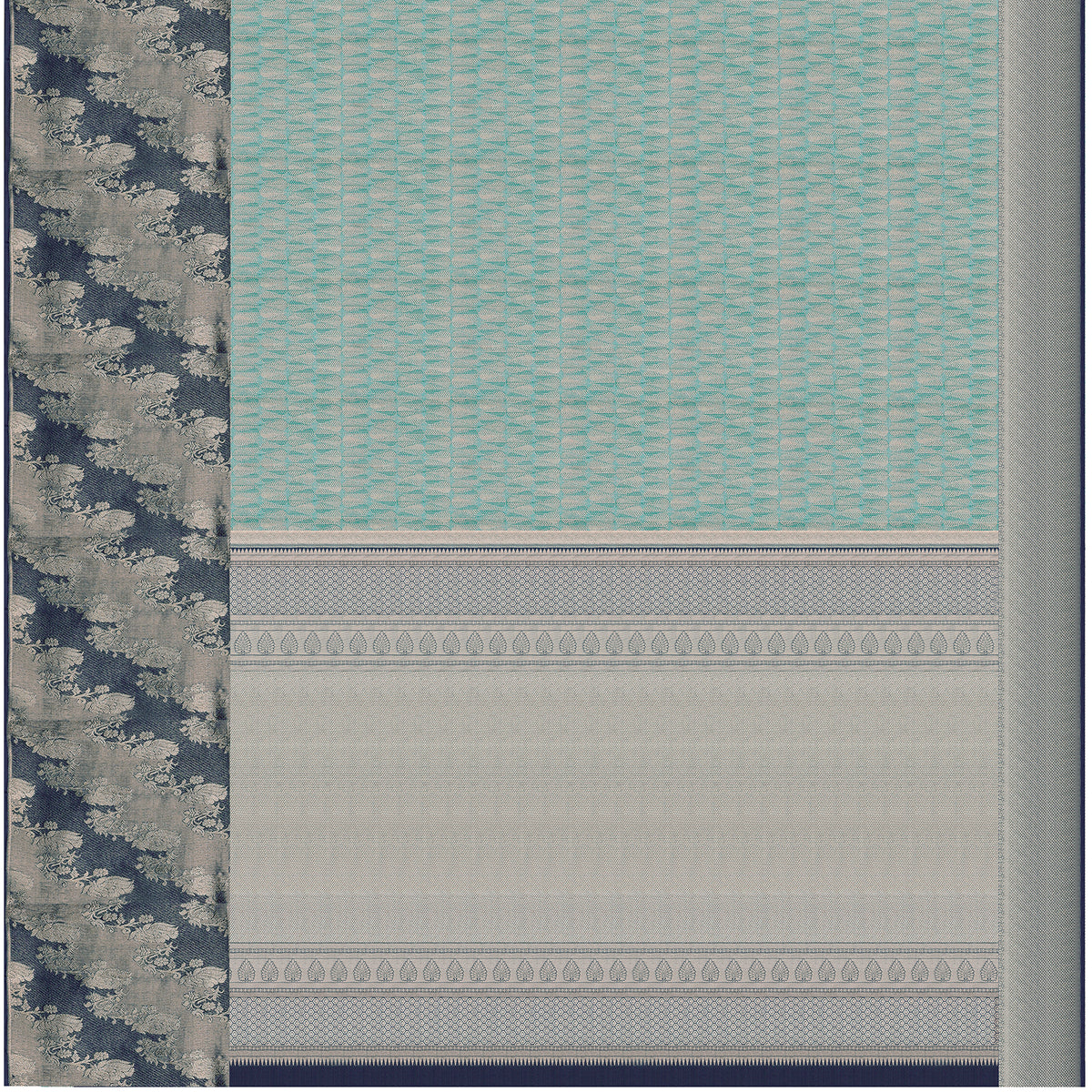 Neelanjana Aqua Blue Arani Pure Silk Saree