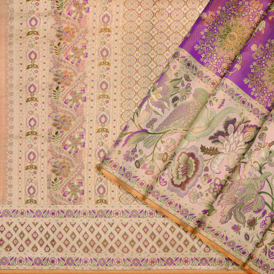 Madhurya Mayura Peach Pure Silk Saree