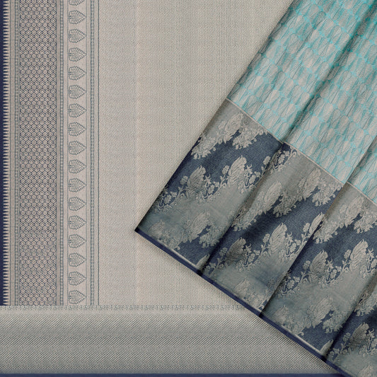 Neelanjana Aqua Blue Arani Pure Silk Saree