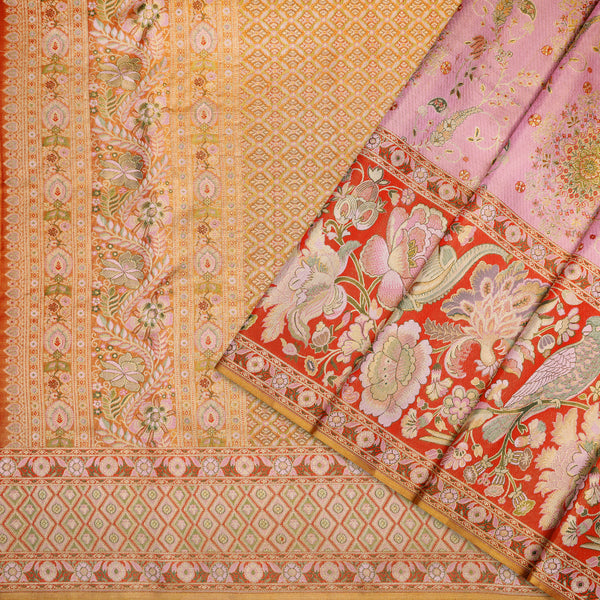Aaradhya Kesari Floral Pure Silk Saree