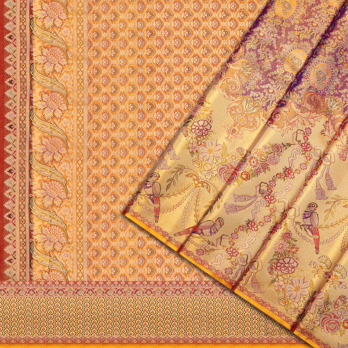 Rajahamsa Golden Meena Pure Silk Saree