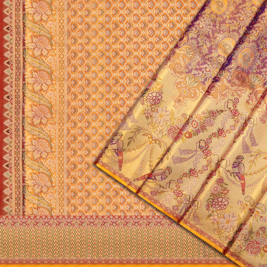Rajahamsa Golden Meena Pure Silk Saree
