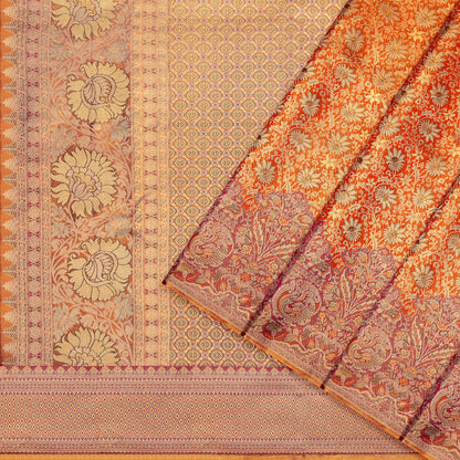 Rajahamsa Golden Jacquard Pure Silk Saree