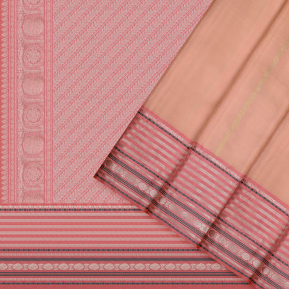Soft Peach and Rose Pink Kanchipuram Vintage Silk Saree