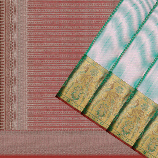 Tarunika Mayura Mint Green Pure Silk Saree