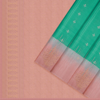 Pallavi Mint Green & Blush Pink Soft Silk Saree
