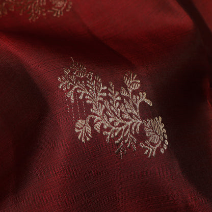 Ruhani Maroon & Emerald Green Soft Silk Saree