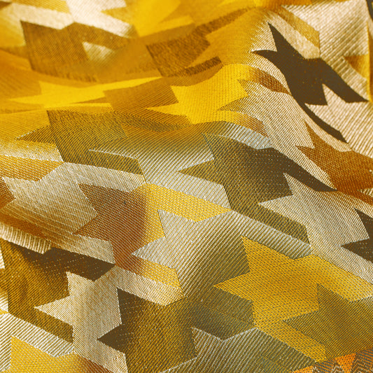 Swarnika Geometric Cream Pure Silk Saree