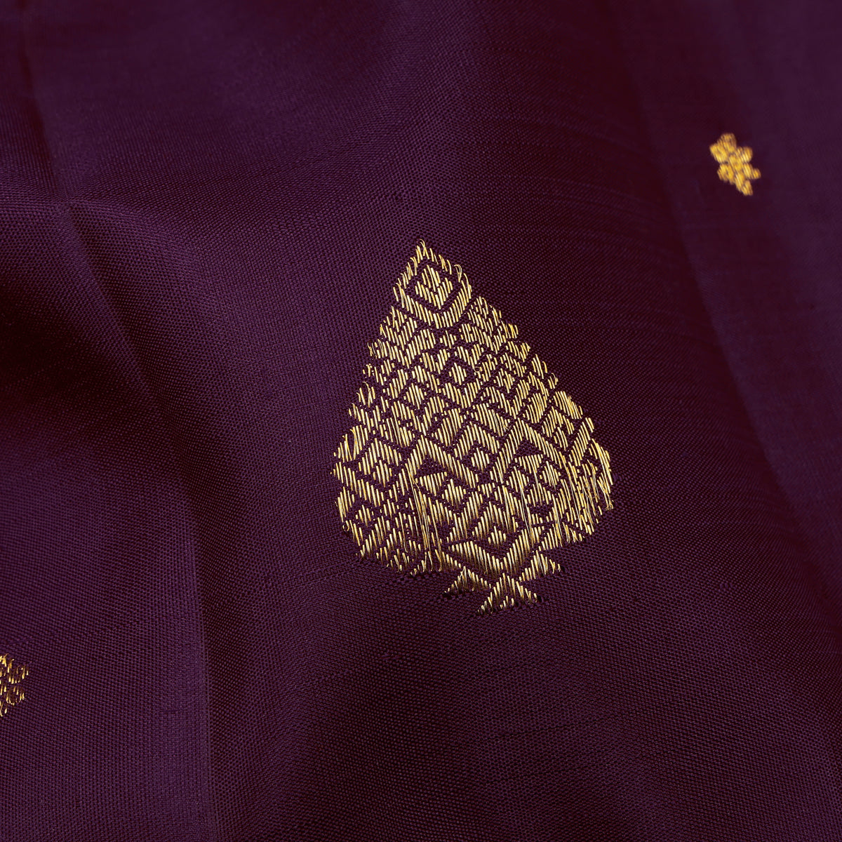 Royal Purple and Forest Green Gaja Kanchipuram Silk Saree