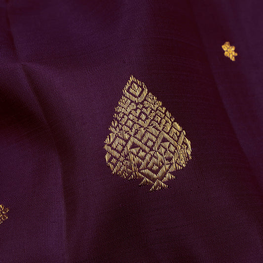 Royal Purple and Forest Green Gaja Kanchipuram Silk Saree