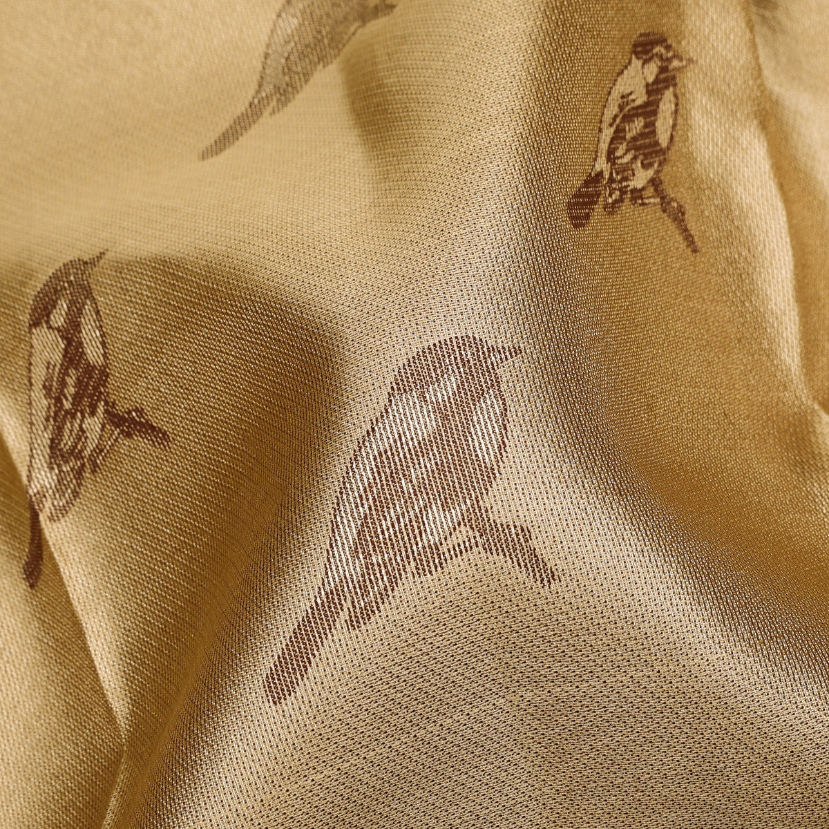 Vanalaya Beige & Brown Pure Silk Saree