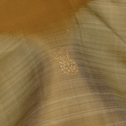 Metallic Olive and Ivory Kanchipuram Silk Saree