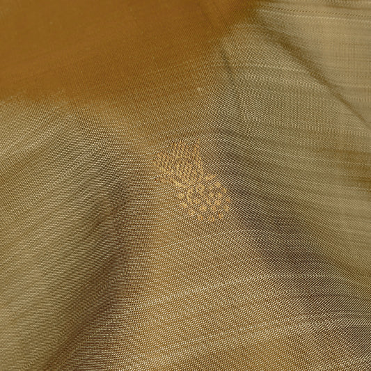 Metallic Olive and Ivory Kanchipuram Silk Saree