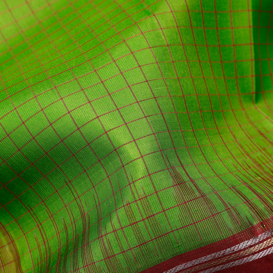 Harini Mayura Green & Red Soft Silk Saree