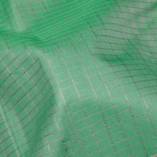 Pastel Mint Green and Ivory Kanchipuram Vintage Silk Saree