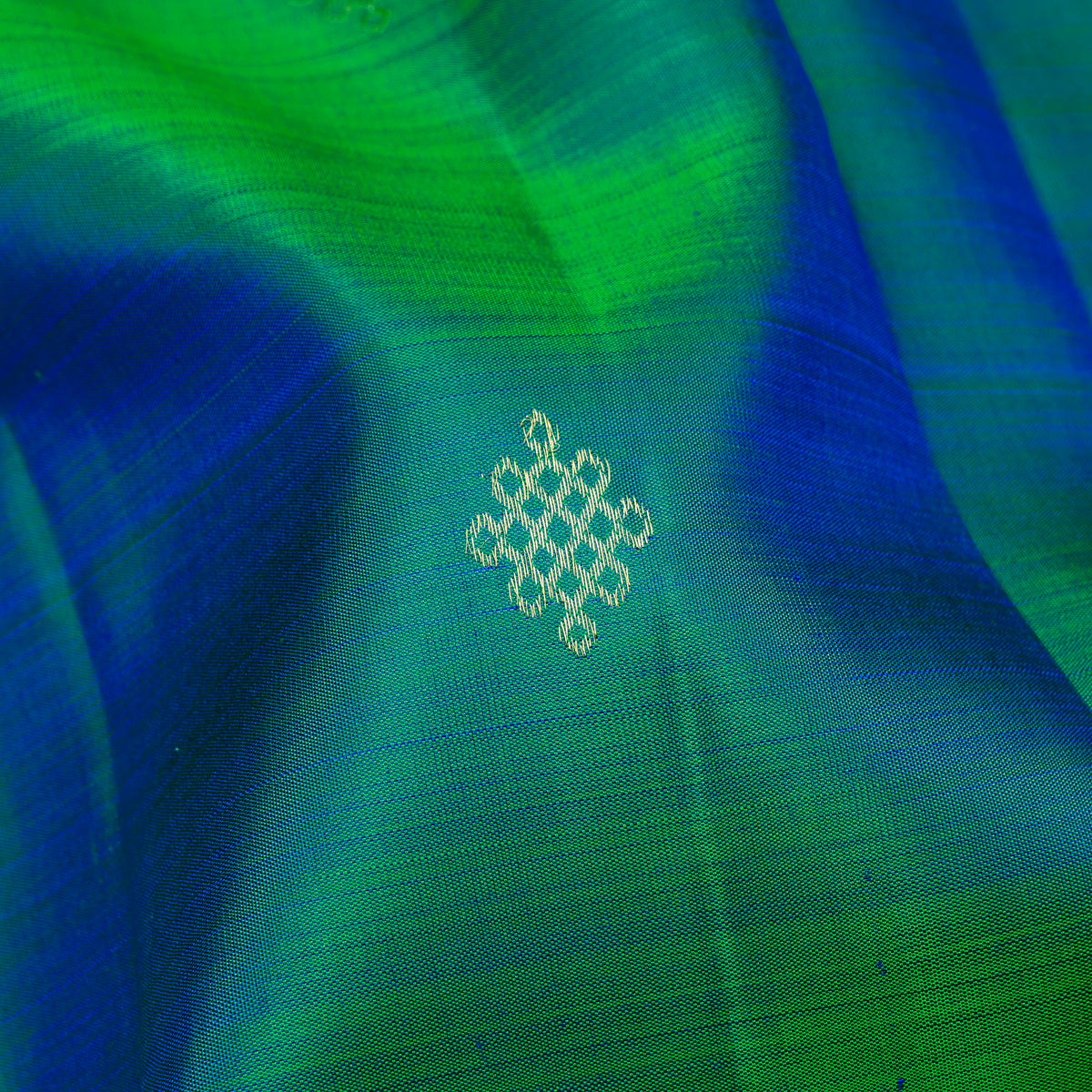 Emerald Green and Royal Purple Kanchipuram Silk Saree