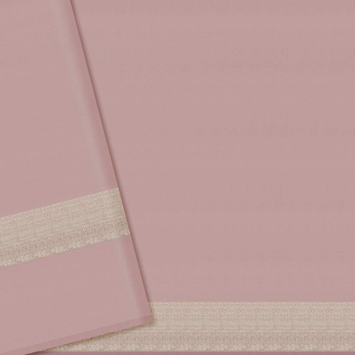Pastel Green and Dusty Rose Checkered Kanchipuram Silk Saree