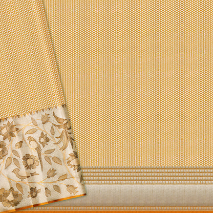 Swarnika Geometric Cream Pure Silk Saree
