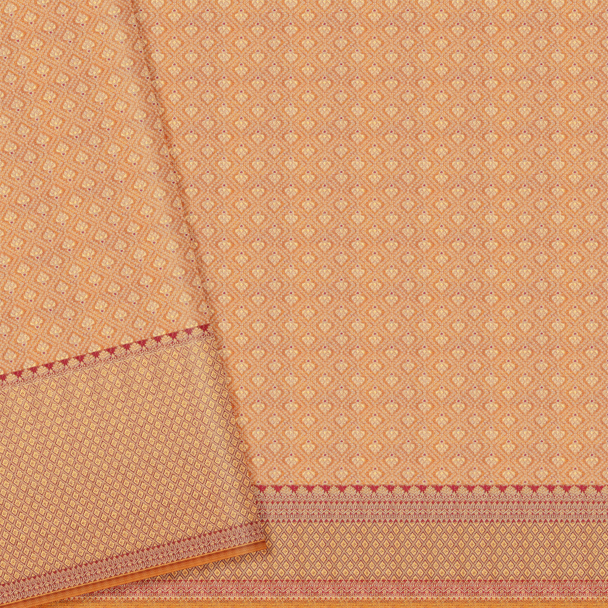 Rajahamsa Golden Jacquard Pure Silk Saree