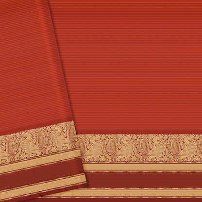 Wine Purple and Rich Red Kattam Kanchipuram Silk Saree