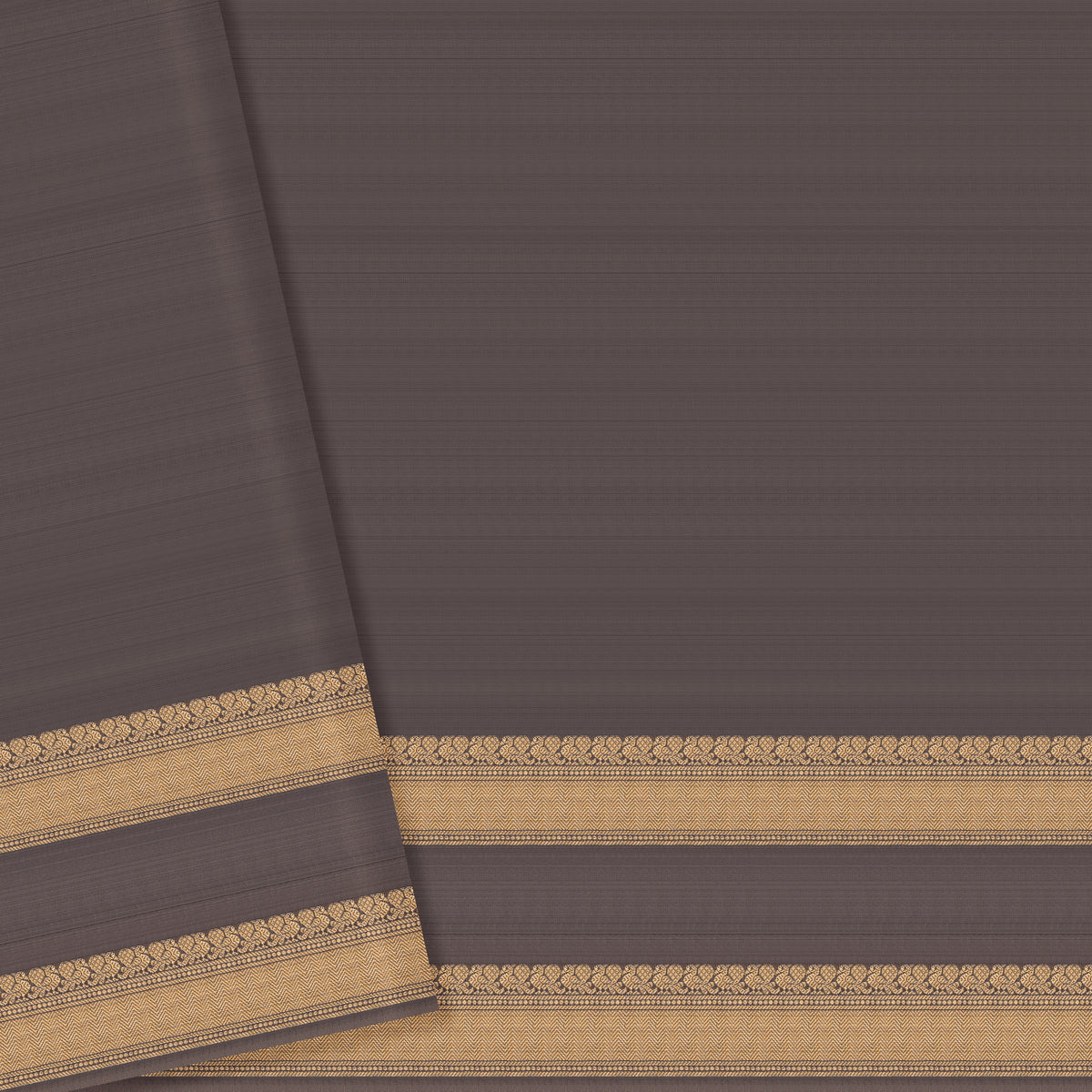 Nishitha Charcoal & Gold Soft Silk Saree