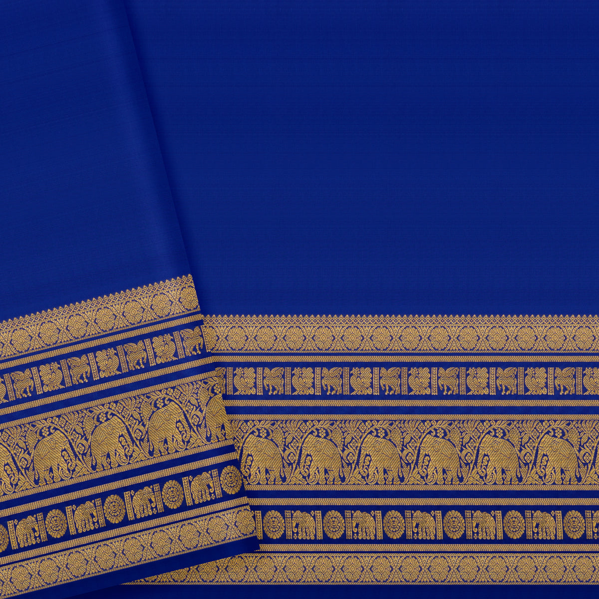 Haridra Gaja Kanchipuram Traditional Pure Silk Saree