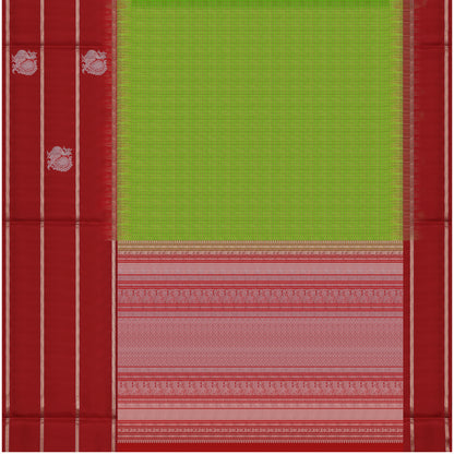 Harini Mayura Green & Red Soft Silk Saree