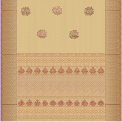 Bridal Gold Tissue Floral Meenakari Kanchipuram Silk Saree