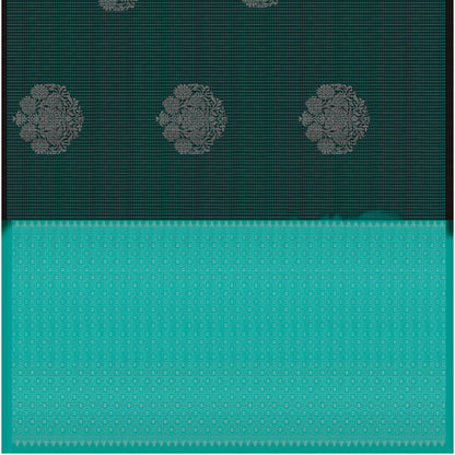 Shyamali Teal Checked Soft Silk Saree