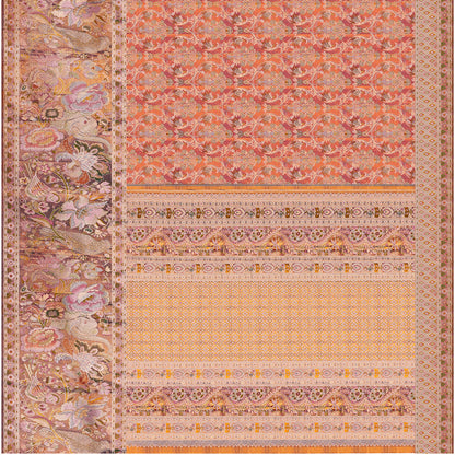 Gajavalli Peach Meena Pure Silk Saree