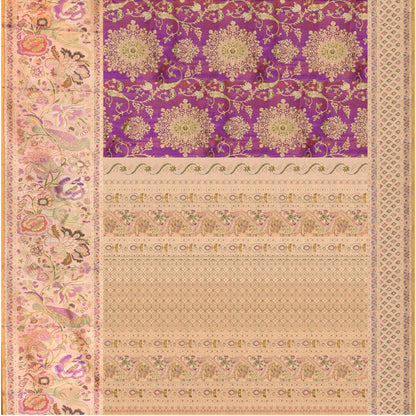 Madhurya Mayura Peach Pure Silk Saree