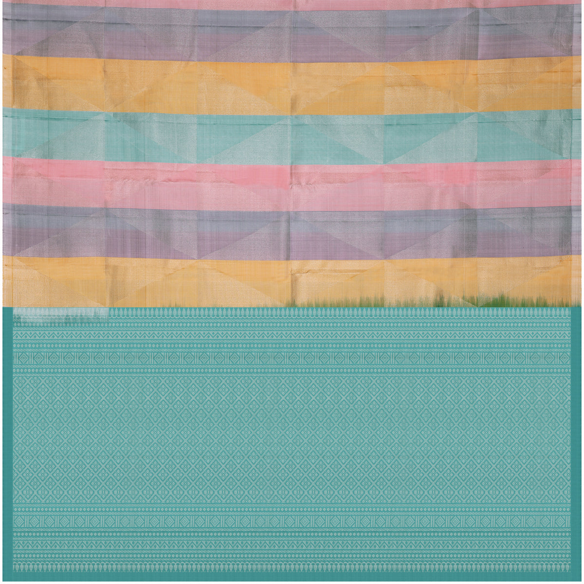 Aarohi Pastel Striped Soft Silk Saree