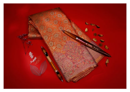 Rajahamsa Golden Jacquard Pure Silk Saree
