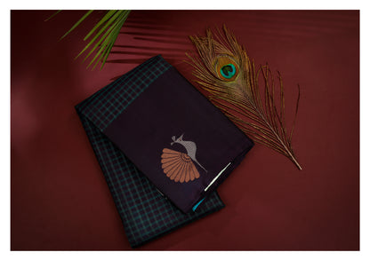 Neelanjana Fan-Tailed Bird Soft Silk Saree