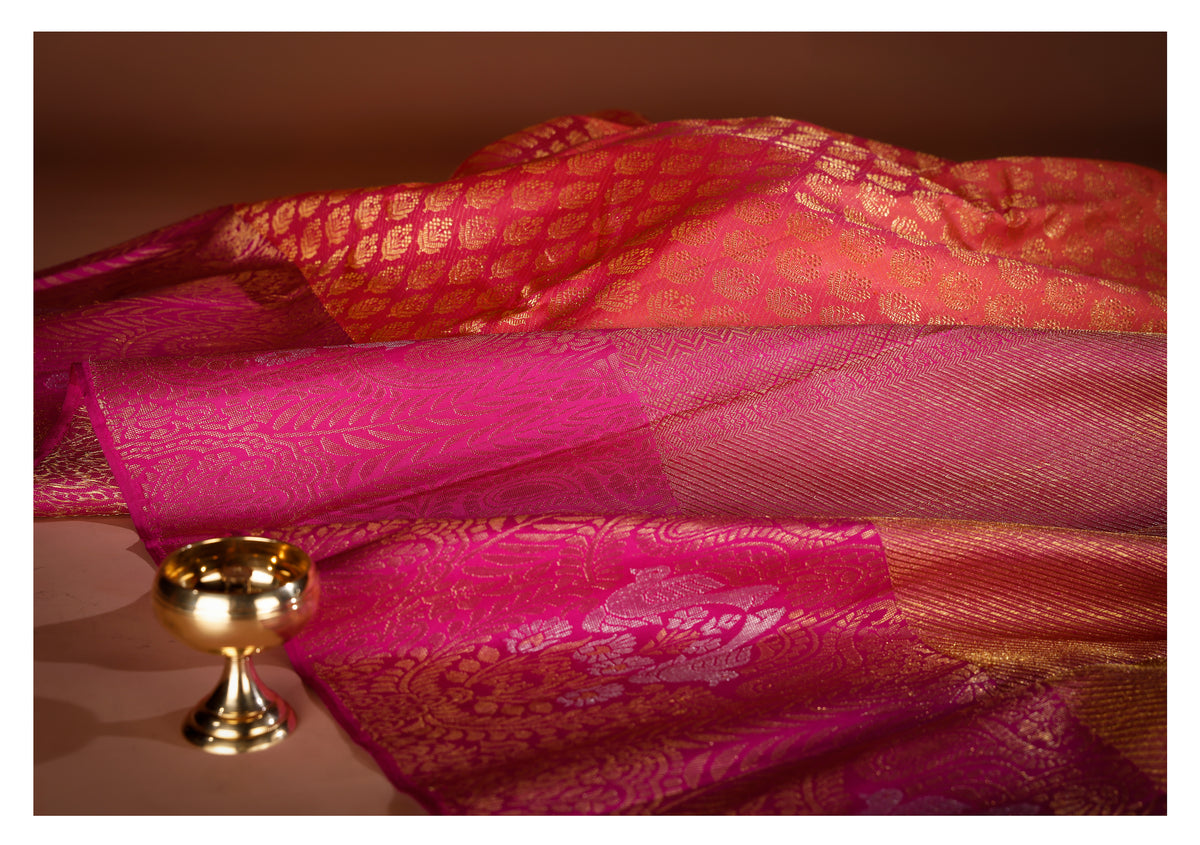 Arunika Floral Zari Kanchipuram Wedding Pure Silk Saree