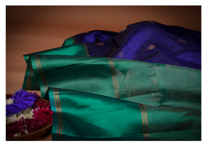 Neelavarna Mayura Blue Soft Silk Saree
