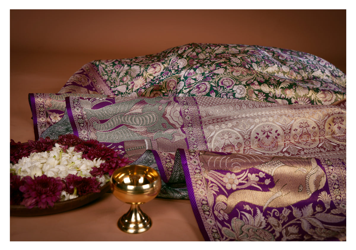 Royal Gaja Jacquard Pure Silk Saree