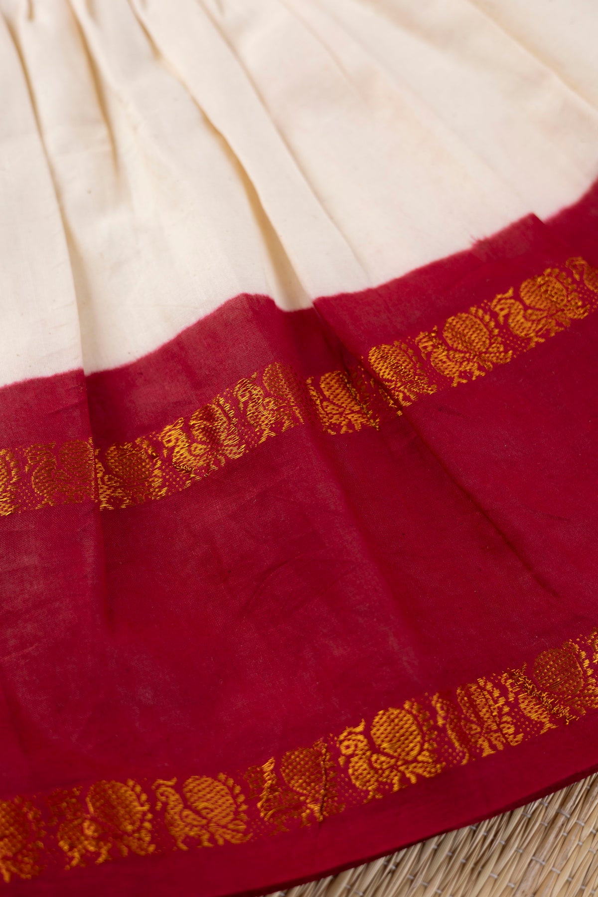 ONAM Sandal with Maroon  frock  Model 1 -6M